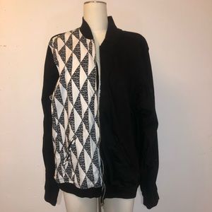 MANAOLA bomber jacket in black & white Mauna
